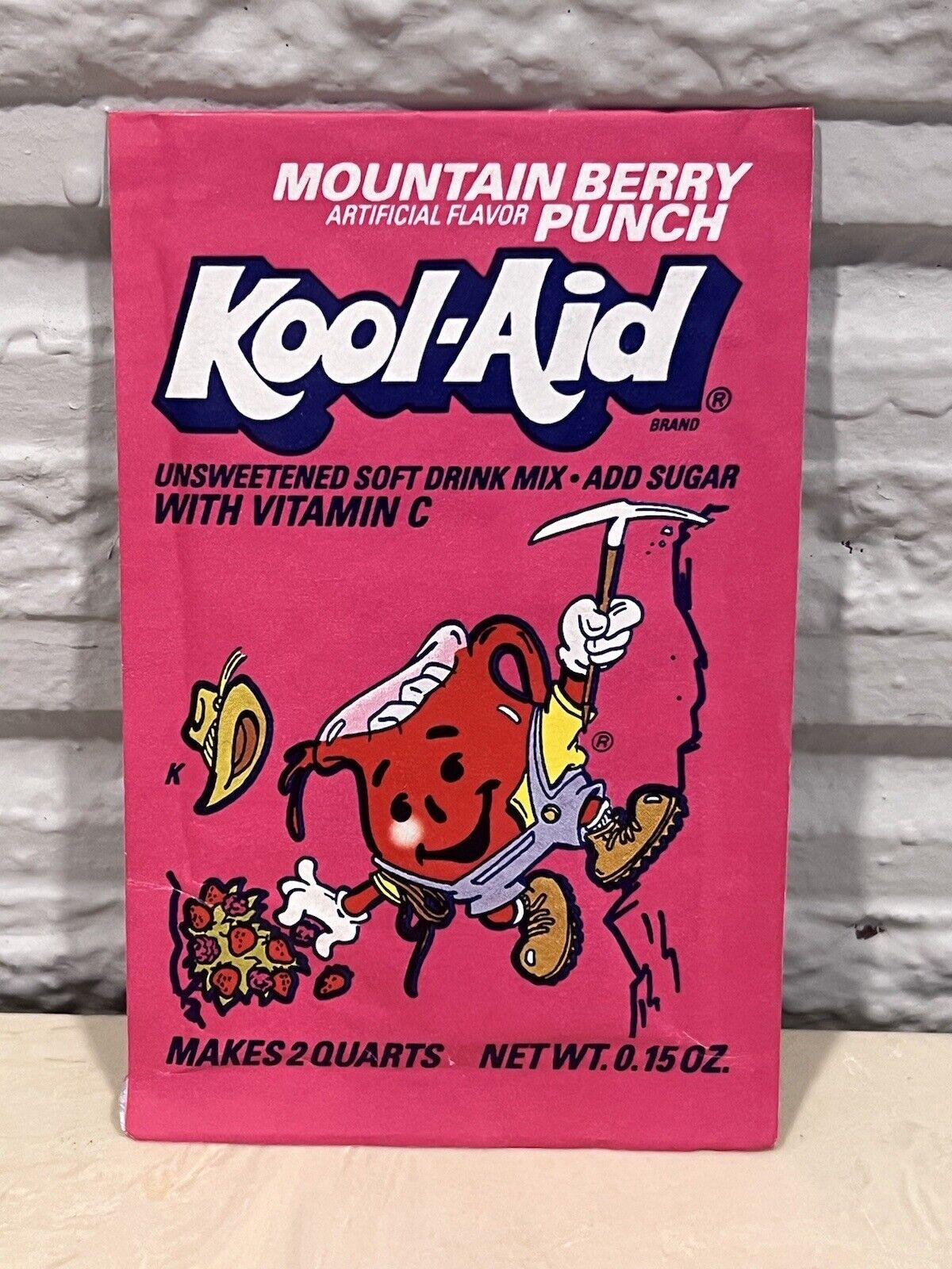 Vintage Kool Aid Mountain Berry Punch Rock Climb Soft Drink Mix Unopened Packet