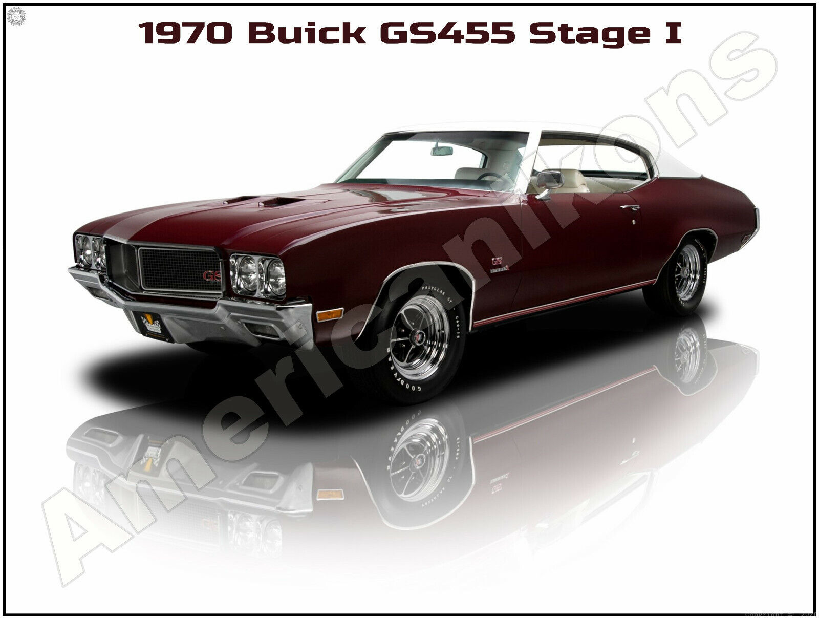 1970 Buick GS455 Stage I New Metal Sign: Pristine Restoration - Large Size