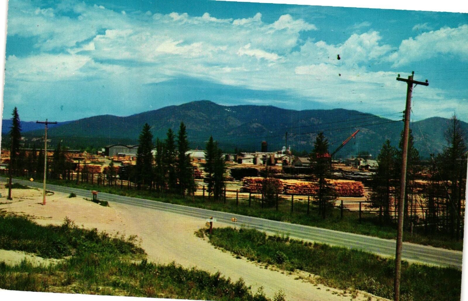 Vintage Postcard- Pine Lumber Mill, Libby, MT