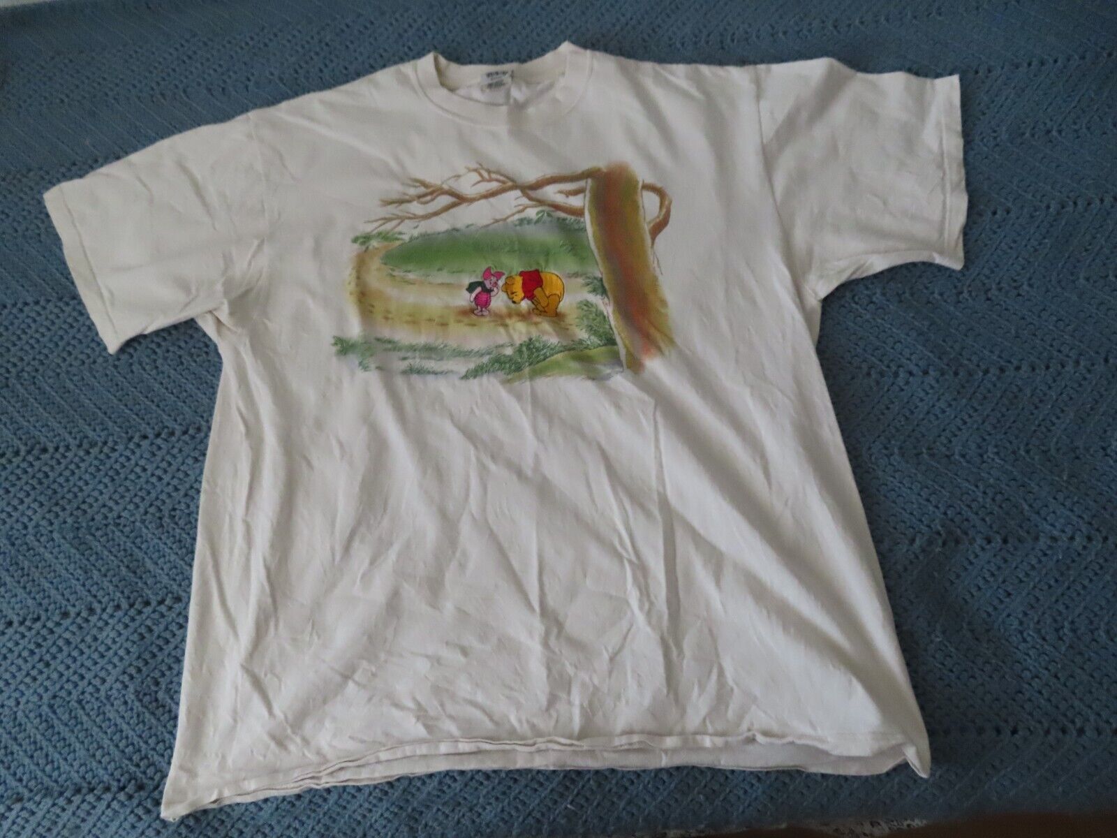 RARE Vintage Disney Store Winnie The Pooh TShirt 90s Made In USA XL embroidered