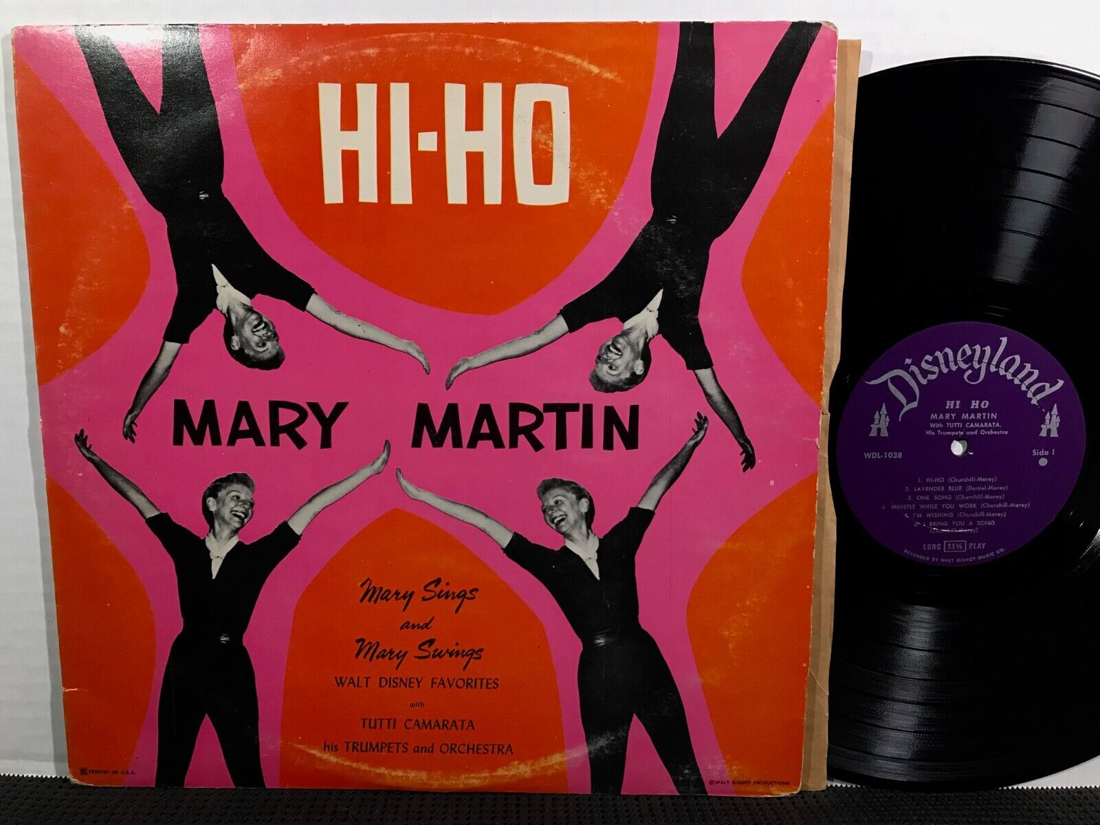 MARY MARTIN Hi-Ho LP DISNEYLAND WDL-1038 MONO 1958 TUTTI CAMARATA
