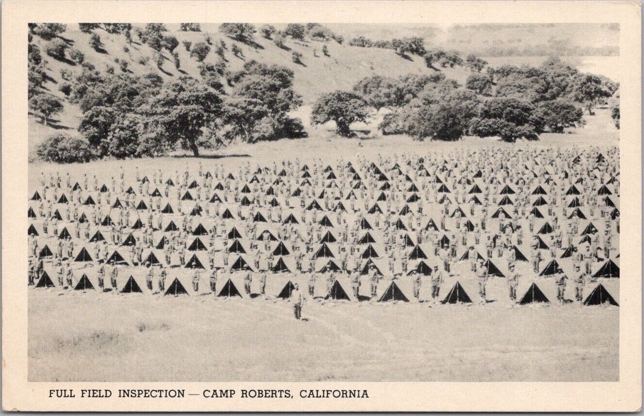 c1940s WWII CAMP ROBERTS, Calif. Postcard \