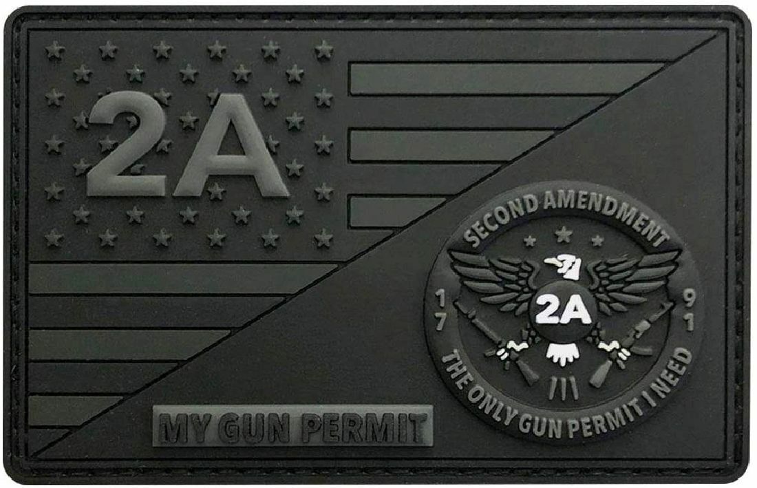 MY Gun Permit 2A 2nd Amendment 1791 Patch [3.5 X 2.0 inch -PVC Rubber- MG11]