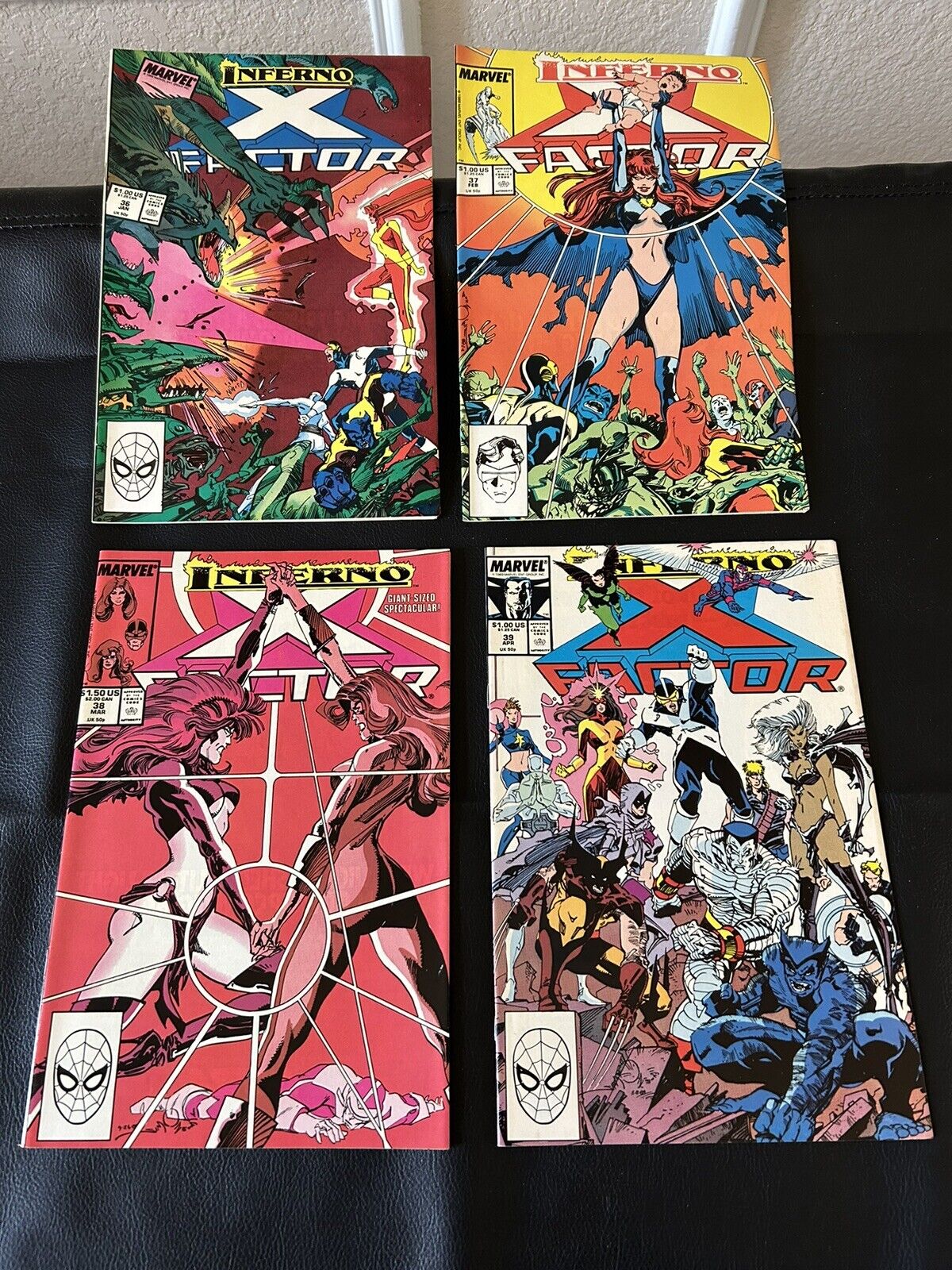 X-FACTOR #36-37-38-39 (1989) Inferno Lot Madeline Pryor Walt Simonson Marvel 