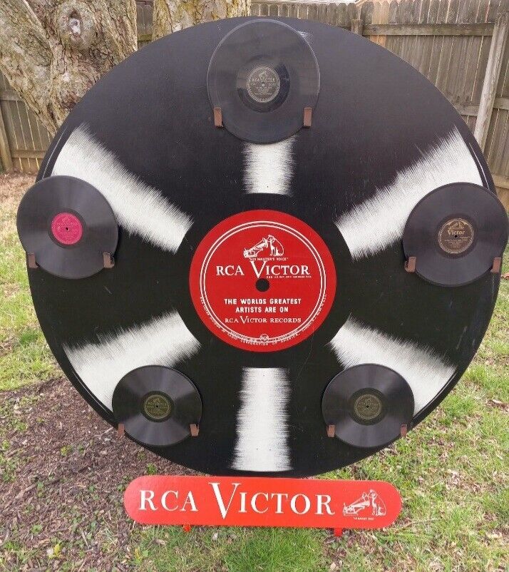 💥Very Rare Early RCA Victor Phonograph Record Display