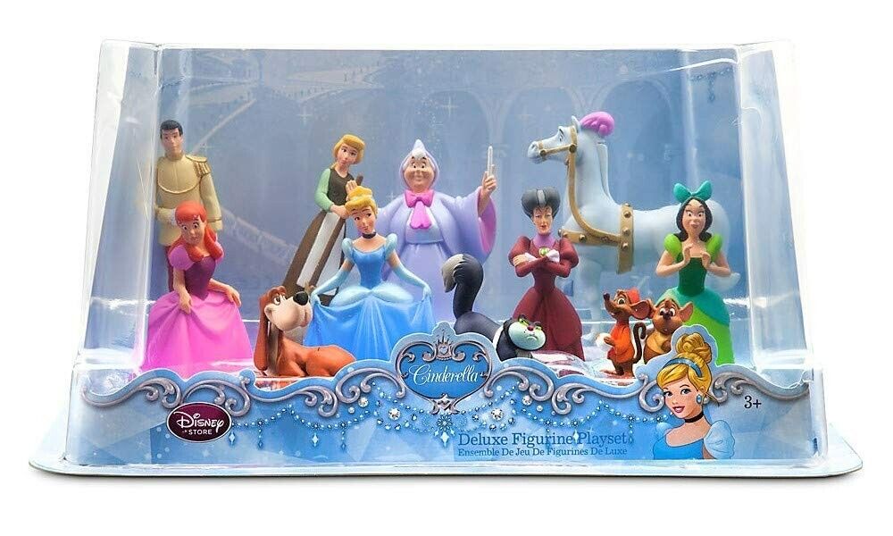 New Disney Store Cinderella Deluxe 11 Figure Figurine Play Set Gus Jaq Tremaine