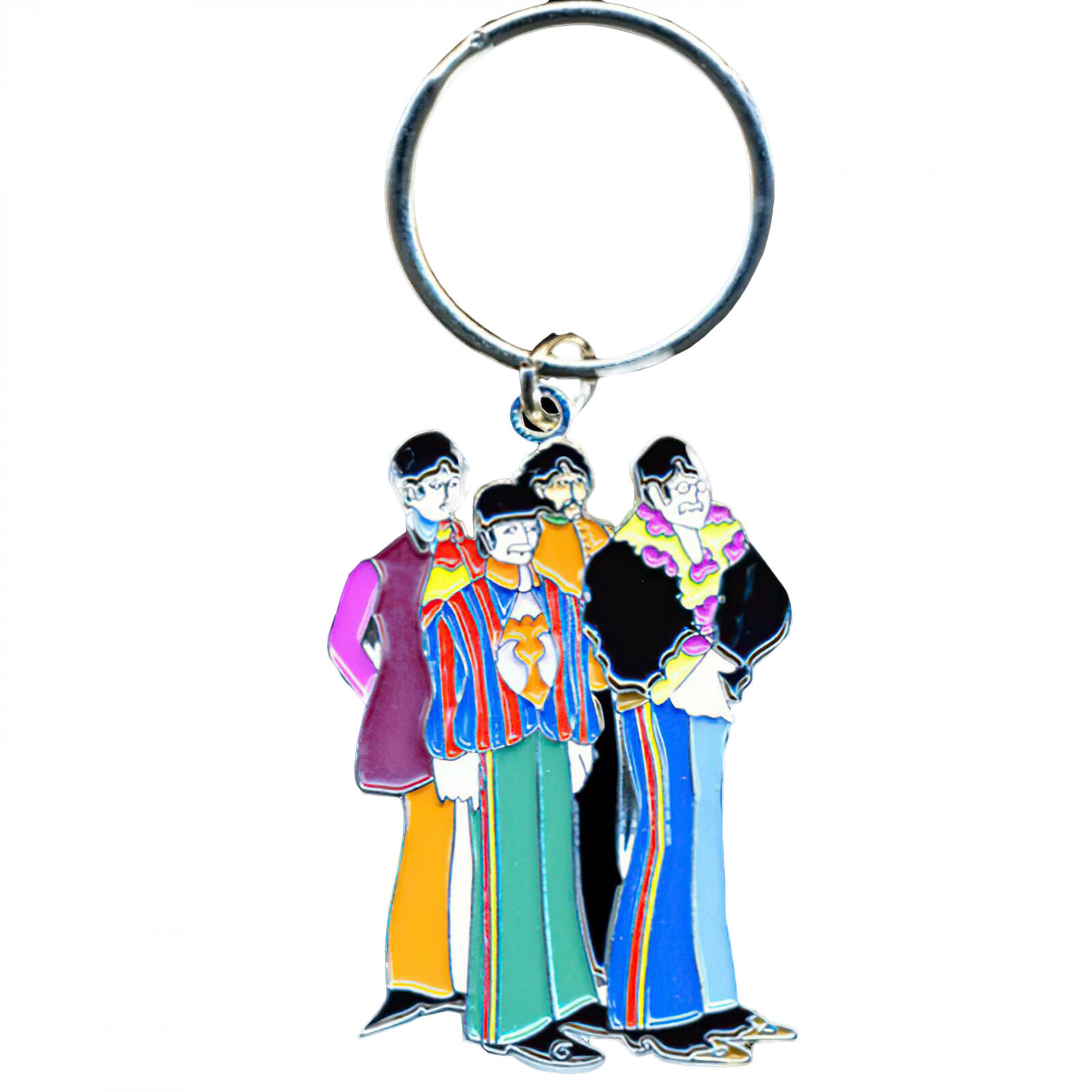 The Beatles Yellow Submarine Band Keychain Multi-Color