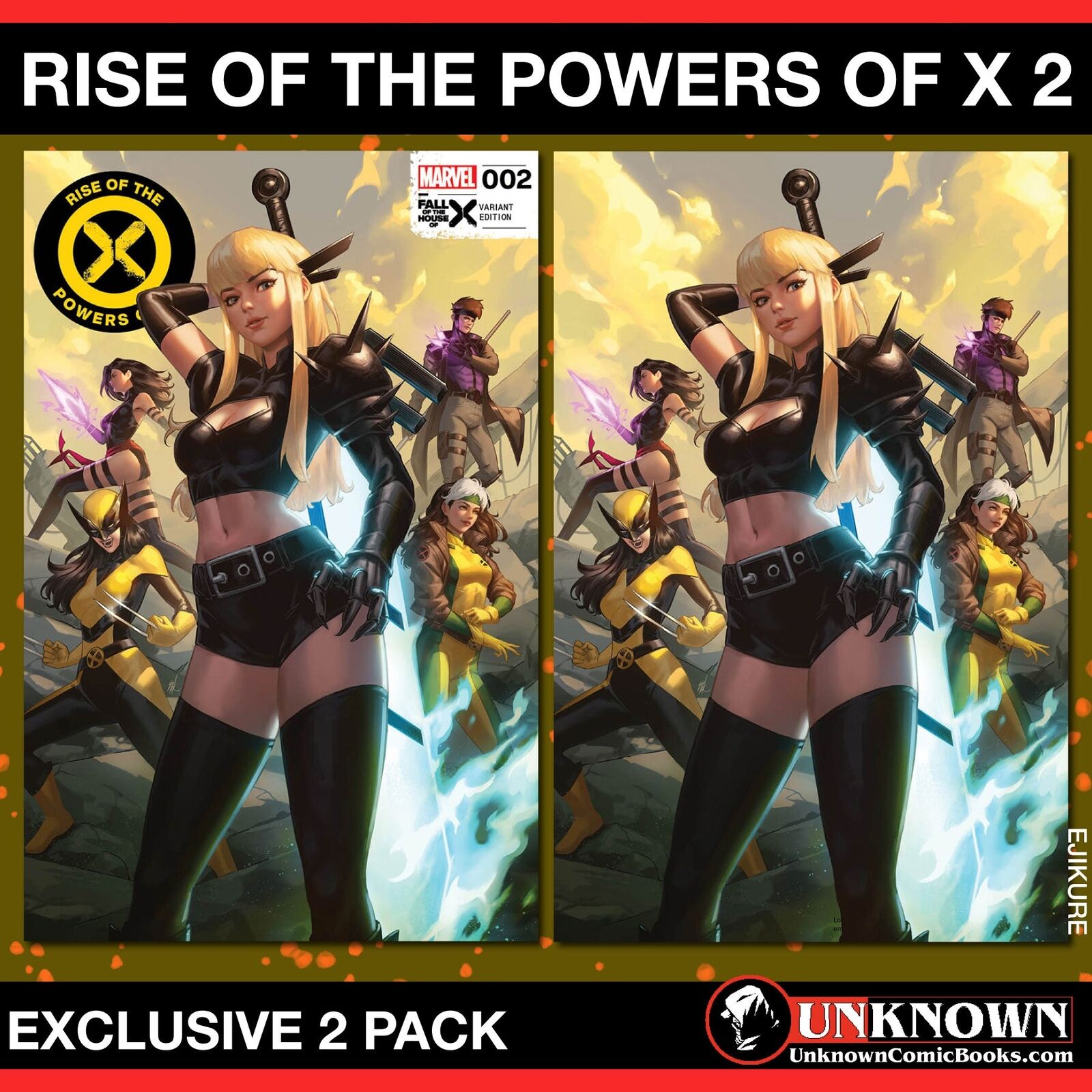 [2 PACK] RISE OF THE POWERS OF X 2 UNKNOWN COMICS EJIKURE EXCLUSIVE VAR (02/21/2