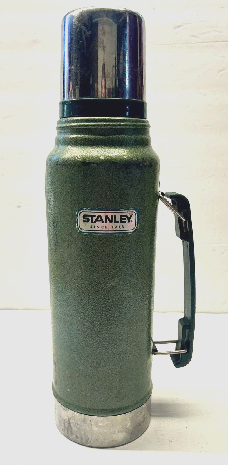 Vintage Stanley Aladdin Green Vacuum Bottle Thermos 1 Quart Made in USA