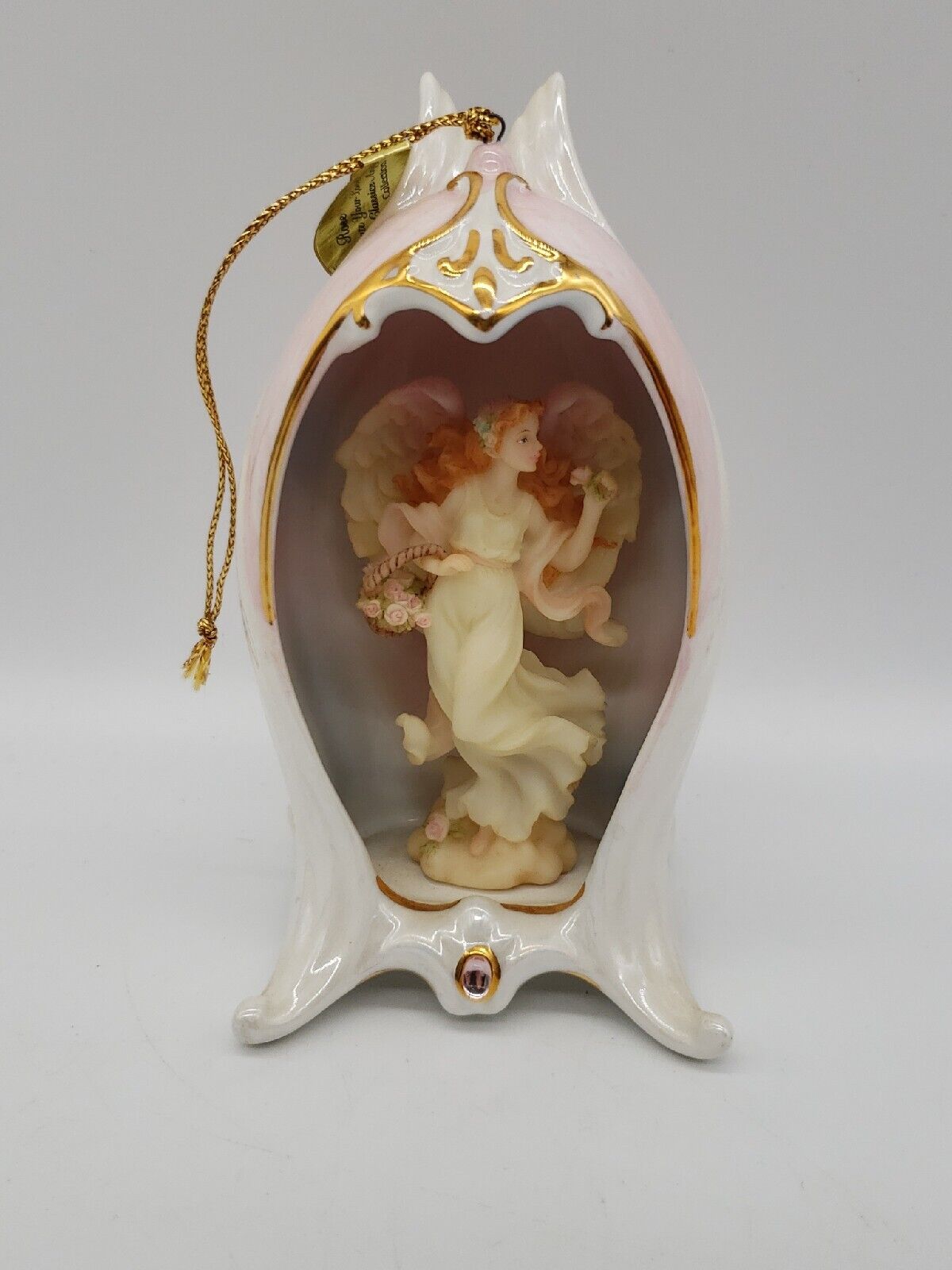 Vintage Angel Ornament Seraphim Classics Rose Celebrate Your Love 5 Inch 2001