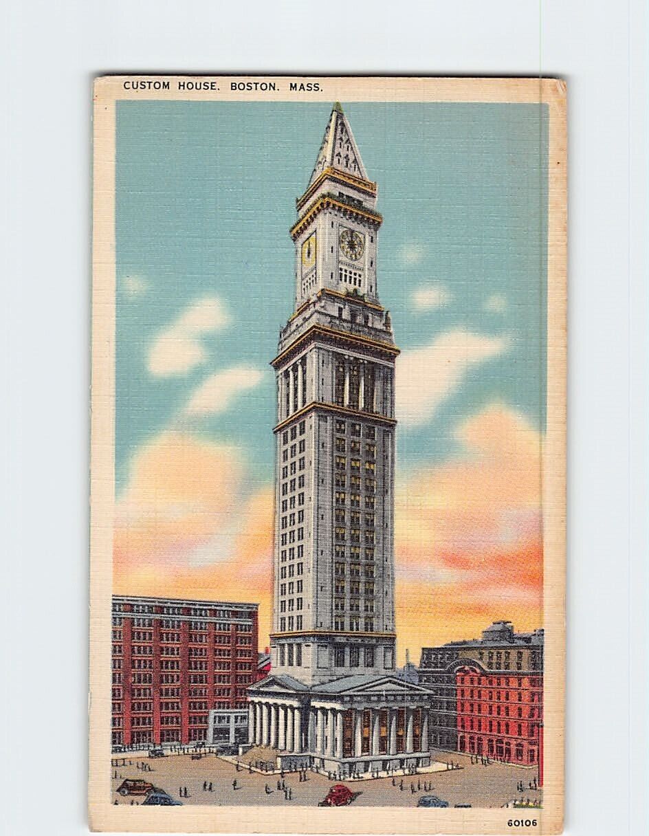 Postcard Custom House Boston Massachusetts USA