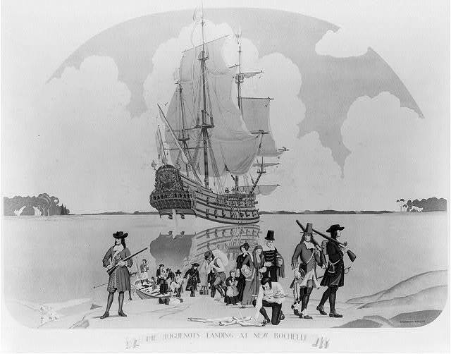 The Huguenots landing at New Rochelle,New York,N.Y.,1688,Griffith Baily Coale