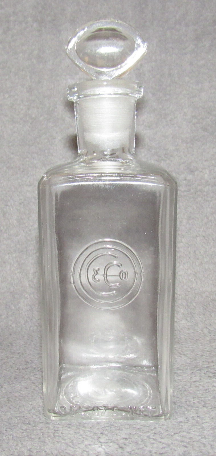 Antique / Vintage Colgate Clear Glass Perfume Bottle – Ground Top – 6.75” Tall