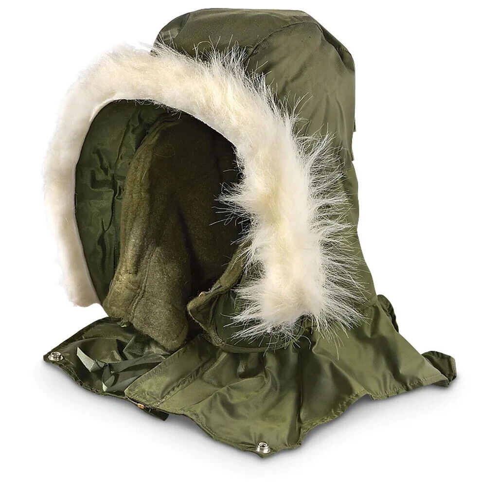 Extreme Cold Weather Shore Parka Hood (A-1) Medium White Synthetic Fur