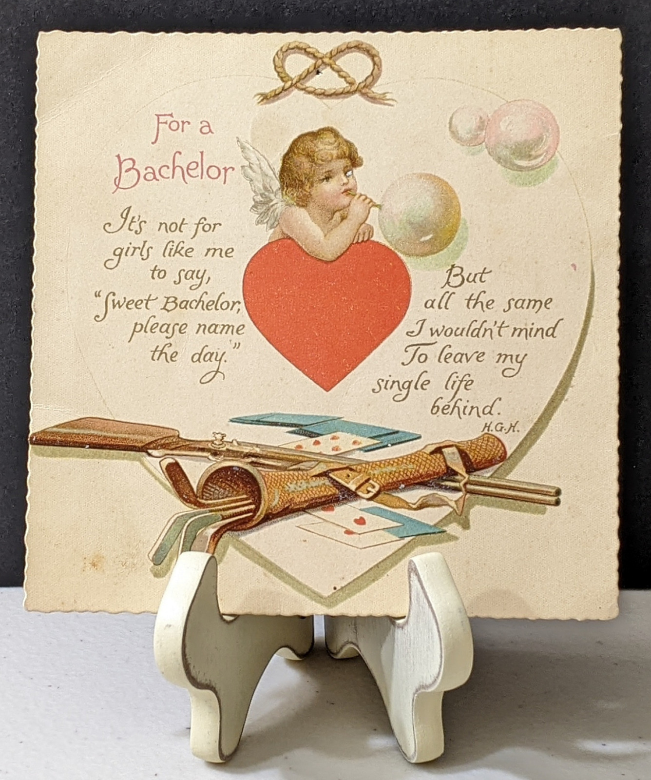 Antique Victorian Greeting Card Valentines Day Ernest Nister