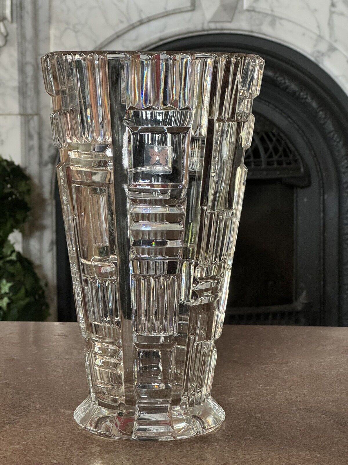 Marquis By Waterford  Crystal  Cubist Vase 12”