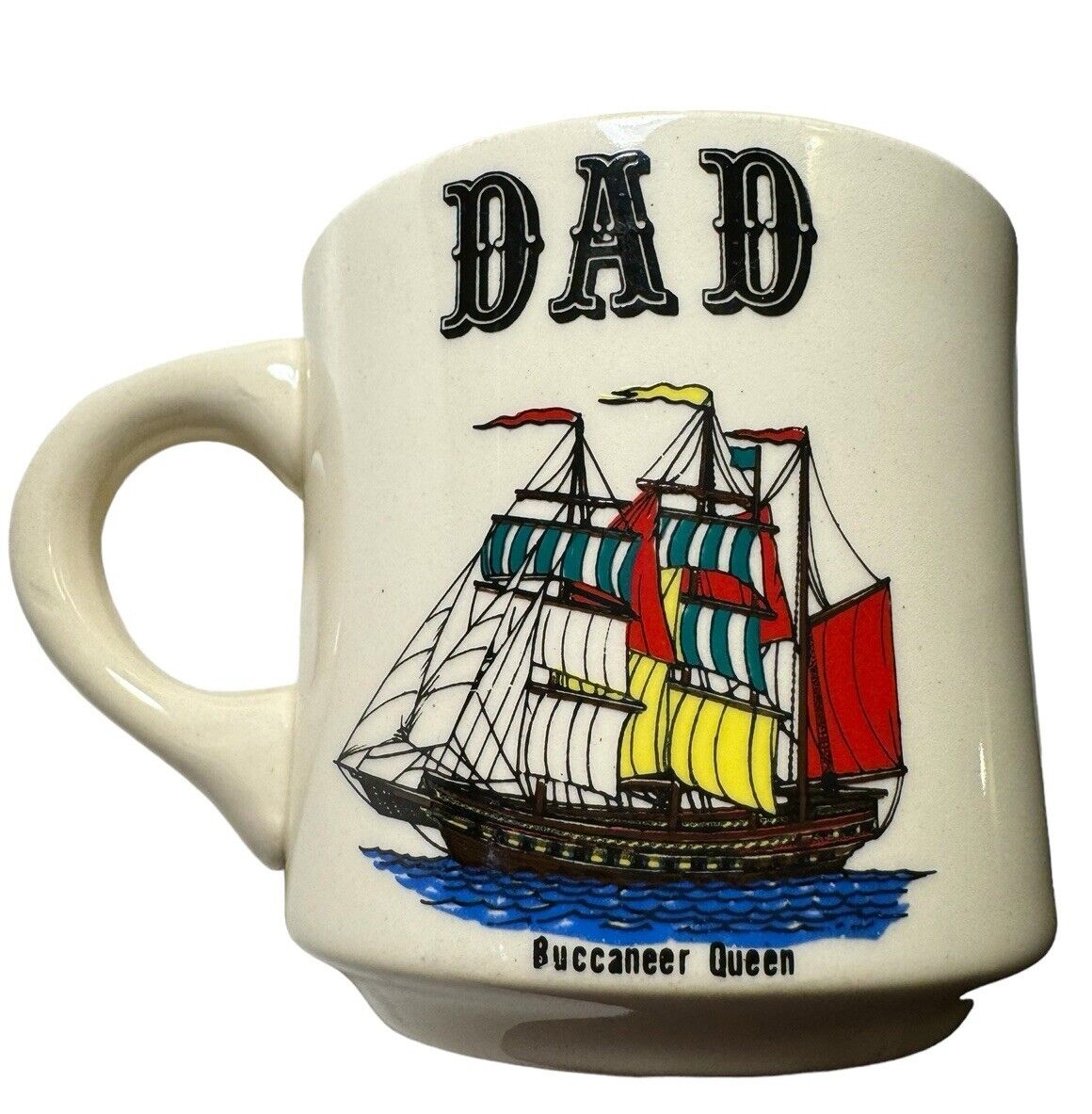 Nice MINTY Vintage DAD Nautical Buccaneer Queen  Coffee Mug RARE