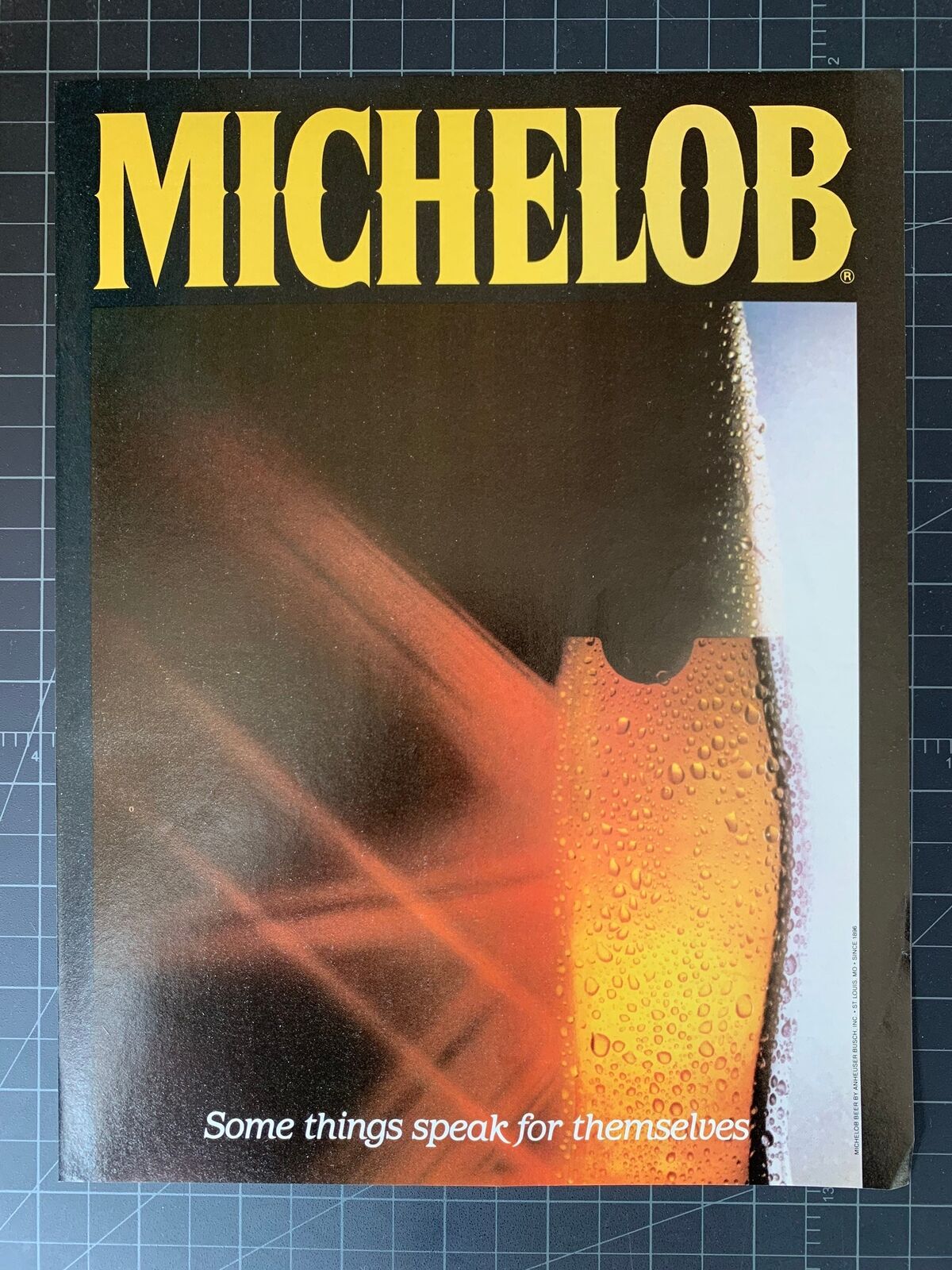 Vintage 1980s Michelob Beer Print Ad