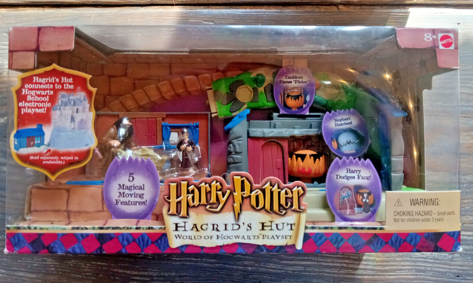 Vintage Mattel 2001 Harry Potter Hagrid\'s Hut World of Hogwarts Playset - NEW