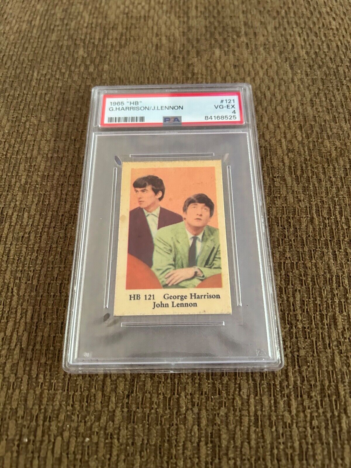 GEORGE HARRISON & JOHN LENNON of The BEATLES 1965 Dutch Gum Card \