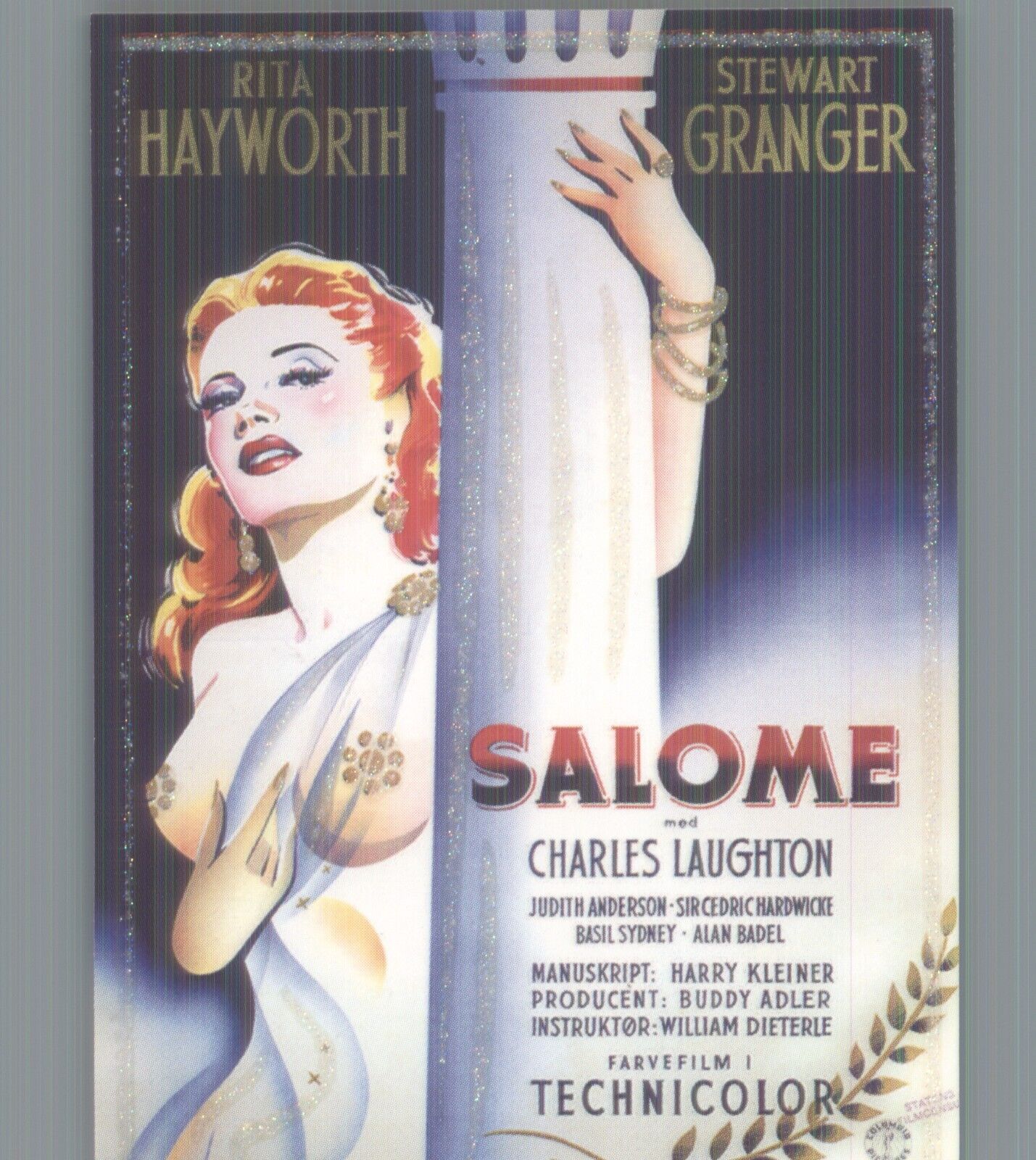 Salome Rita Hayworth Classic Movie Poster Glitter Trading Card Breygent