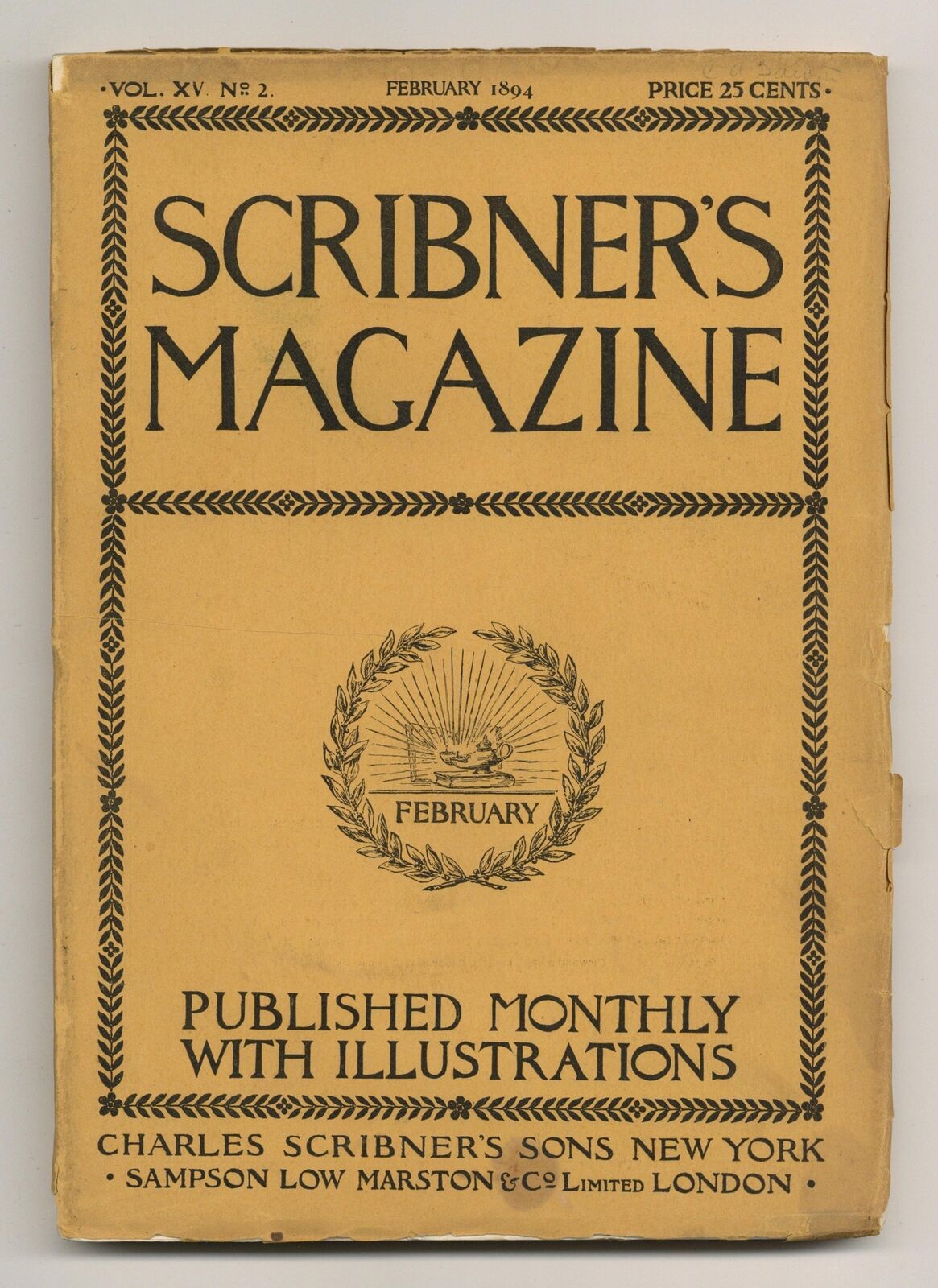 Scribner\'s Magazine Feb 1894 Vol. 15 #2 VG 4.0