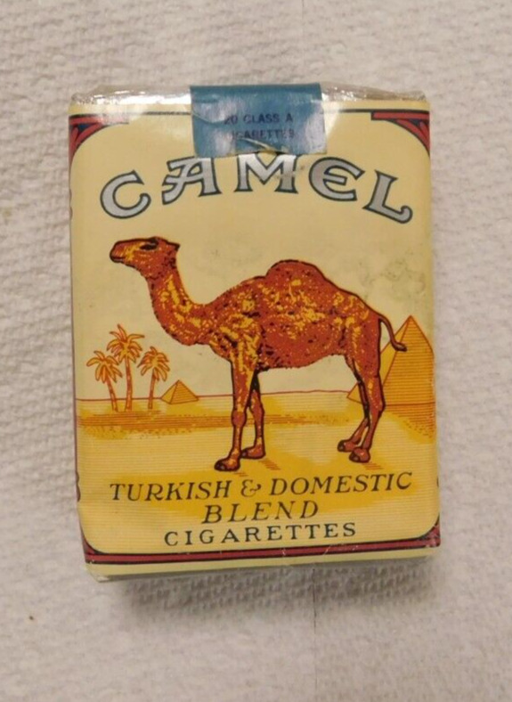 VINTAGE CAMEL NO FILTER CIGARETTE PACK EMPTY ADVERTISING. BUY IT NOW.