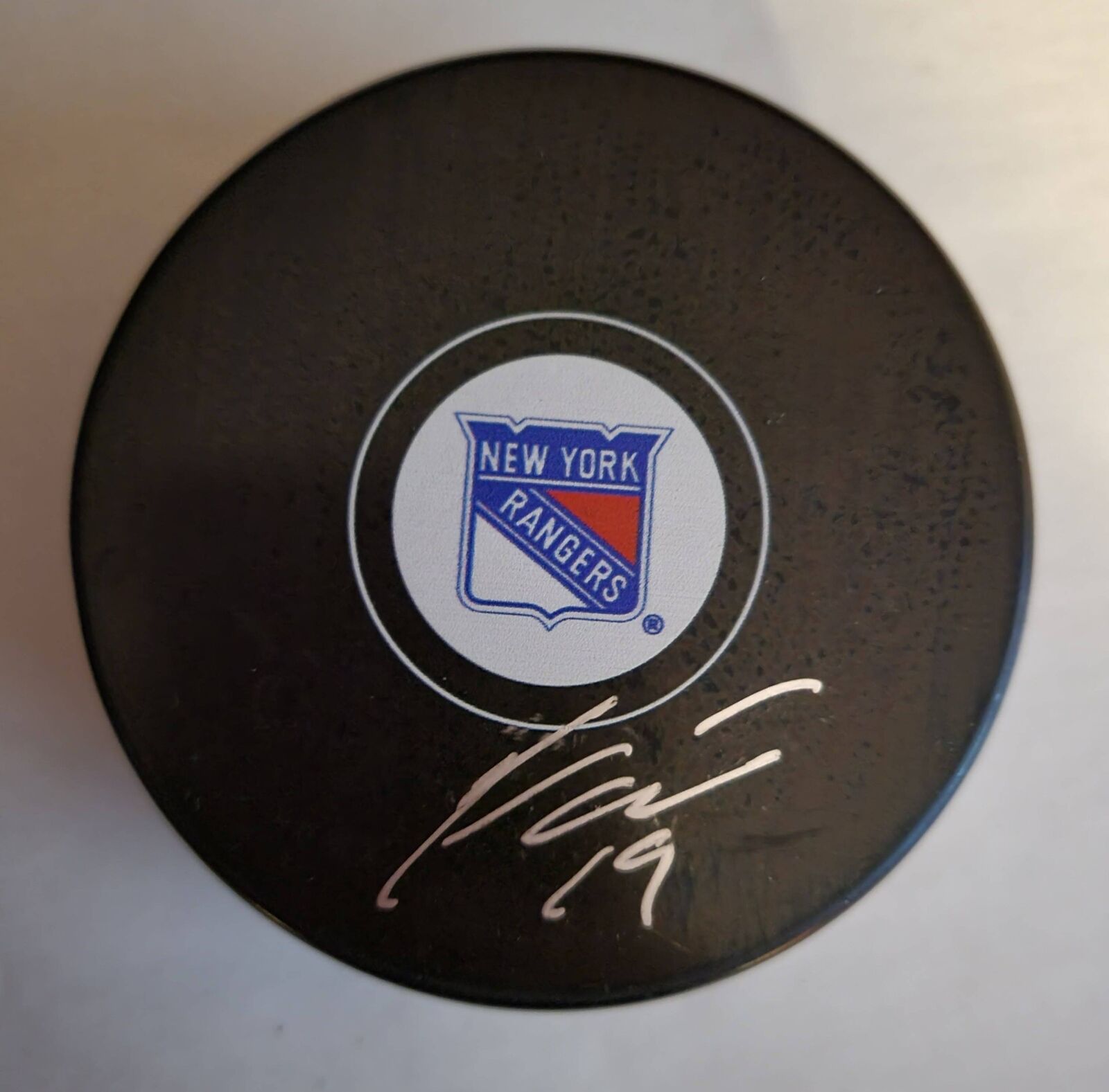 Jesper Fast New York Rangers Autographed Hockey Puck Steiner Holo & coa card