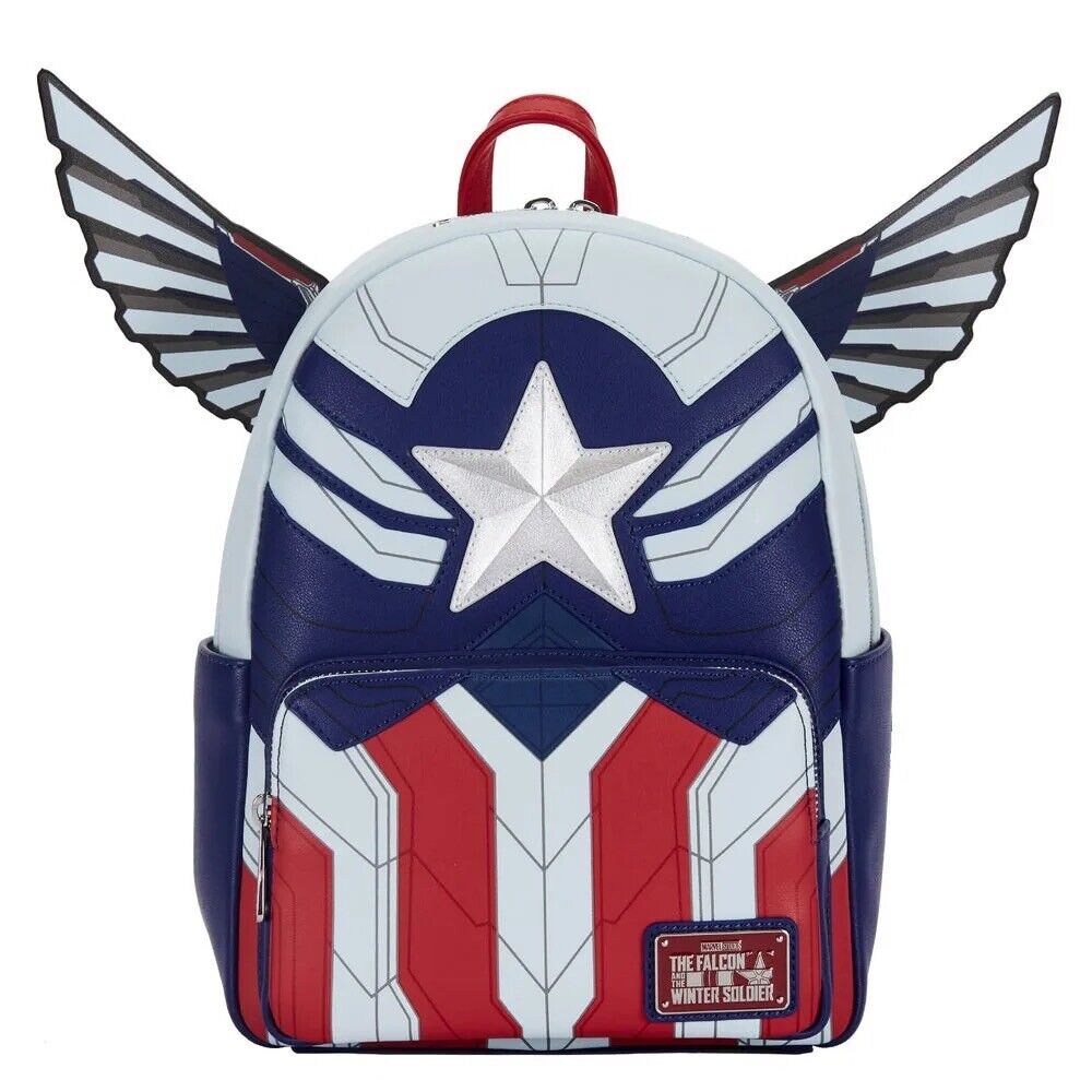 Disney Loungefly Mini Backpack Marvel Falcon Captain America  NWT