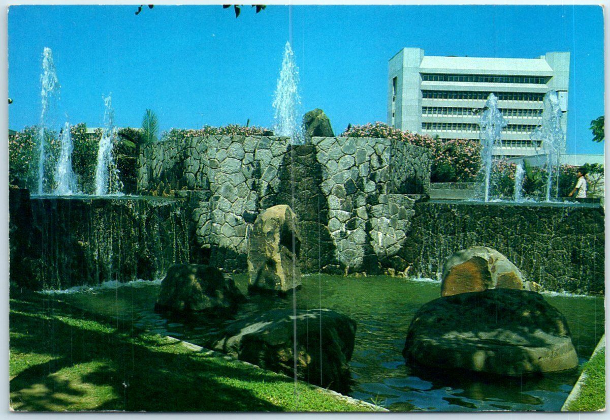 Postcard - A Fountain In A Park In the City Centre Of Kota Kinabalu, Malaysia