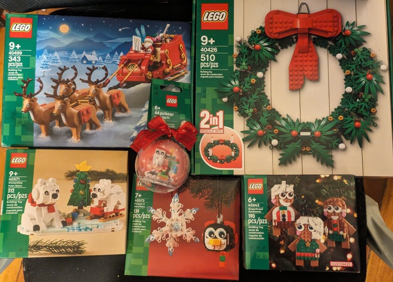 LEGO Holiday Decoration Sets 40642/40572/6309214/40571/40426/40499 - 6 Sets