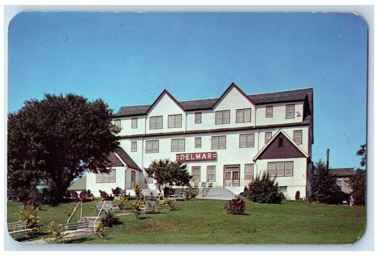 c1960's The Delmar New Modern Building Ferndale New York NY Antique Postcard