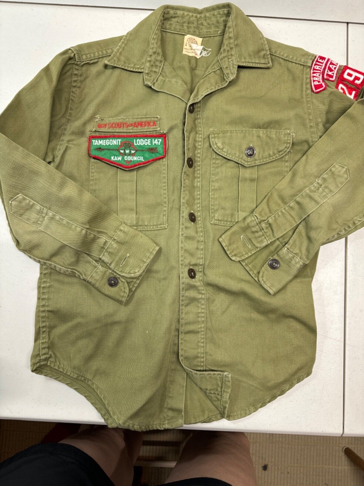 BSA Vintage Scout Longsleeve Uniform Shirt Childrens Size