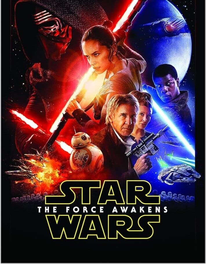 Star Wars The Force Awakens - Unframed Canvas -  20cm X 25cm \