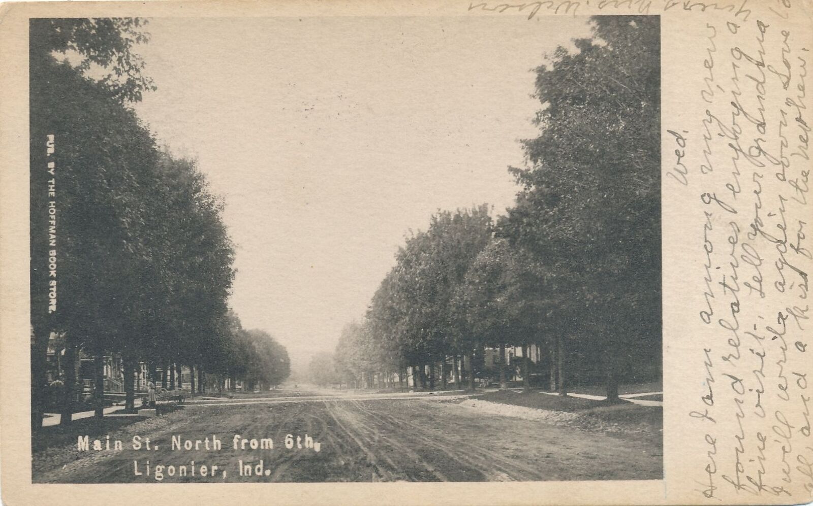 LIGONIER IN - Main Street North from 6th Postcard - udb - 1907