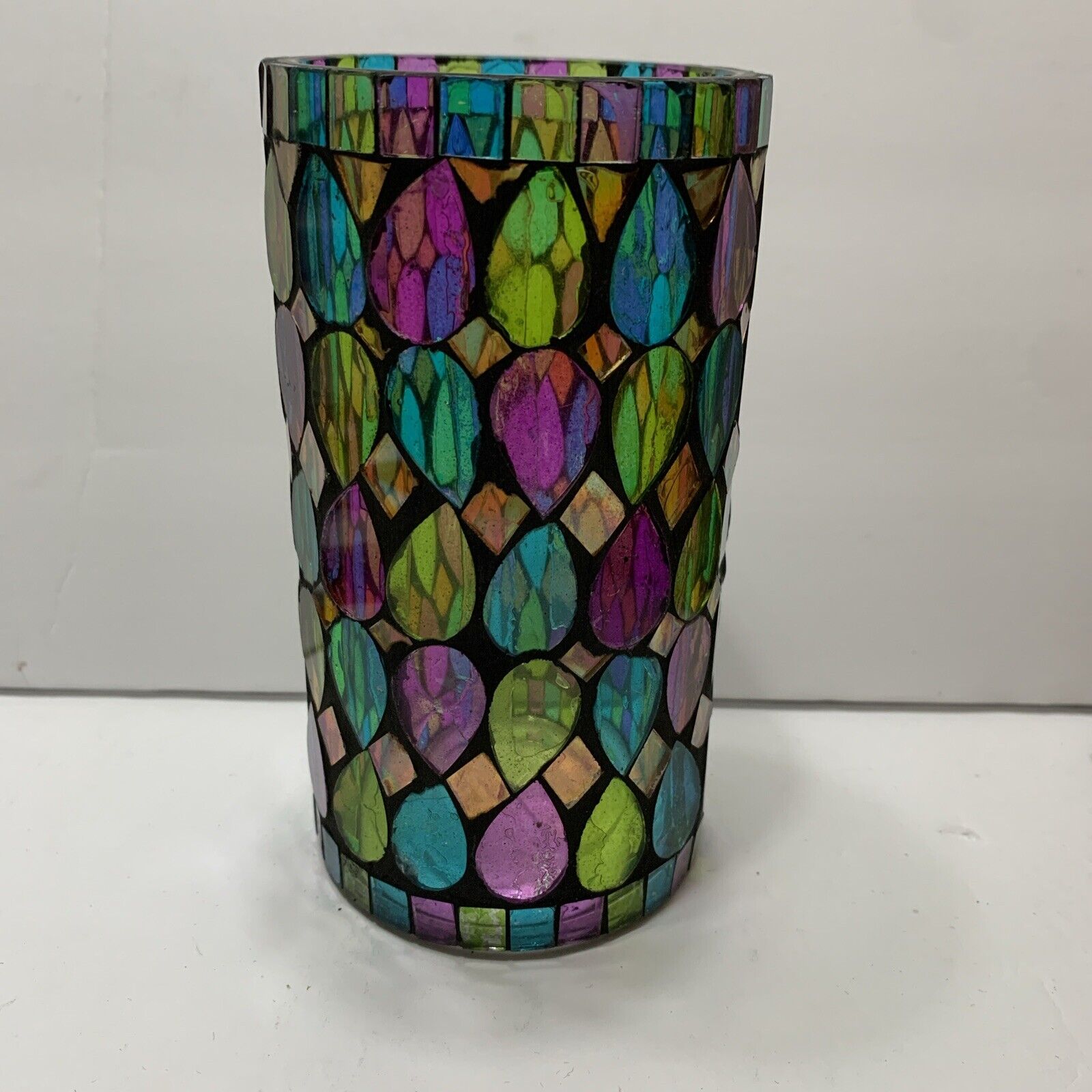 Pier 1 Mosaic Vase 5.5” Tall 3” Wide