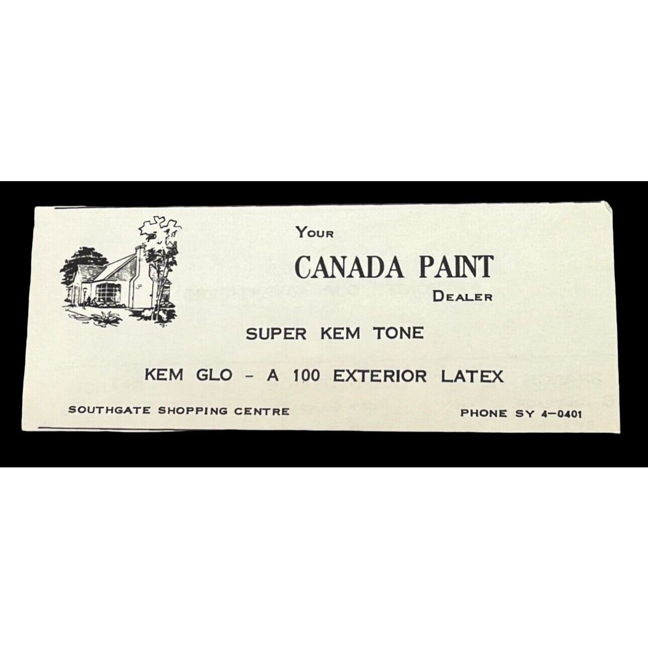 Canada Paint Dealer Vintage Print Ad Chilliwack B.C. Super Kem Tone 1950s