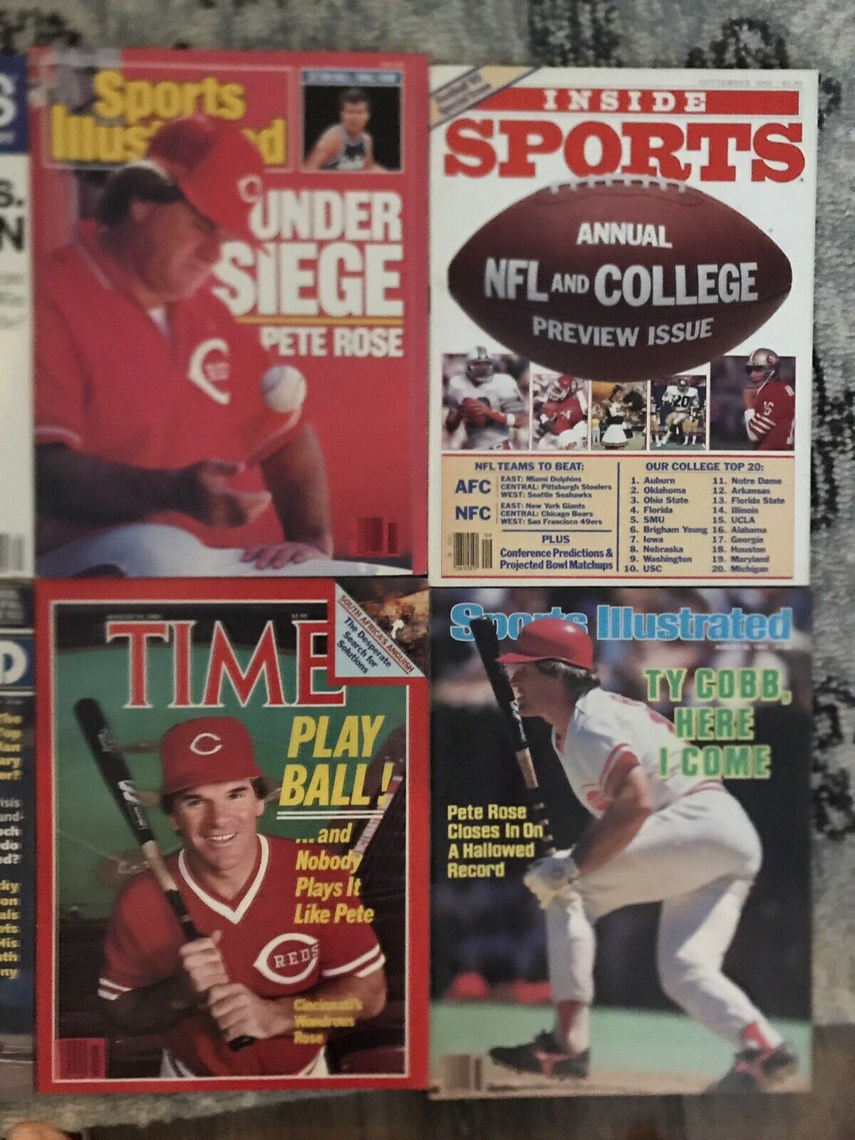 Pete Rose 15+ Lot  Newspaper Sports Illustrated Cincinnati 4192 Commemoration @@