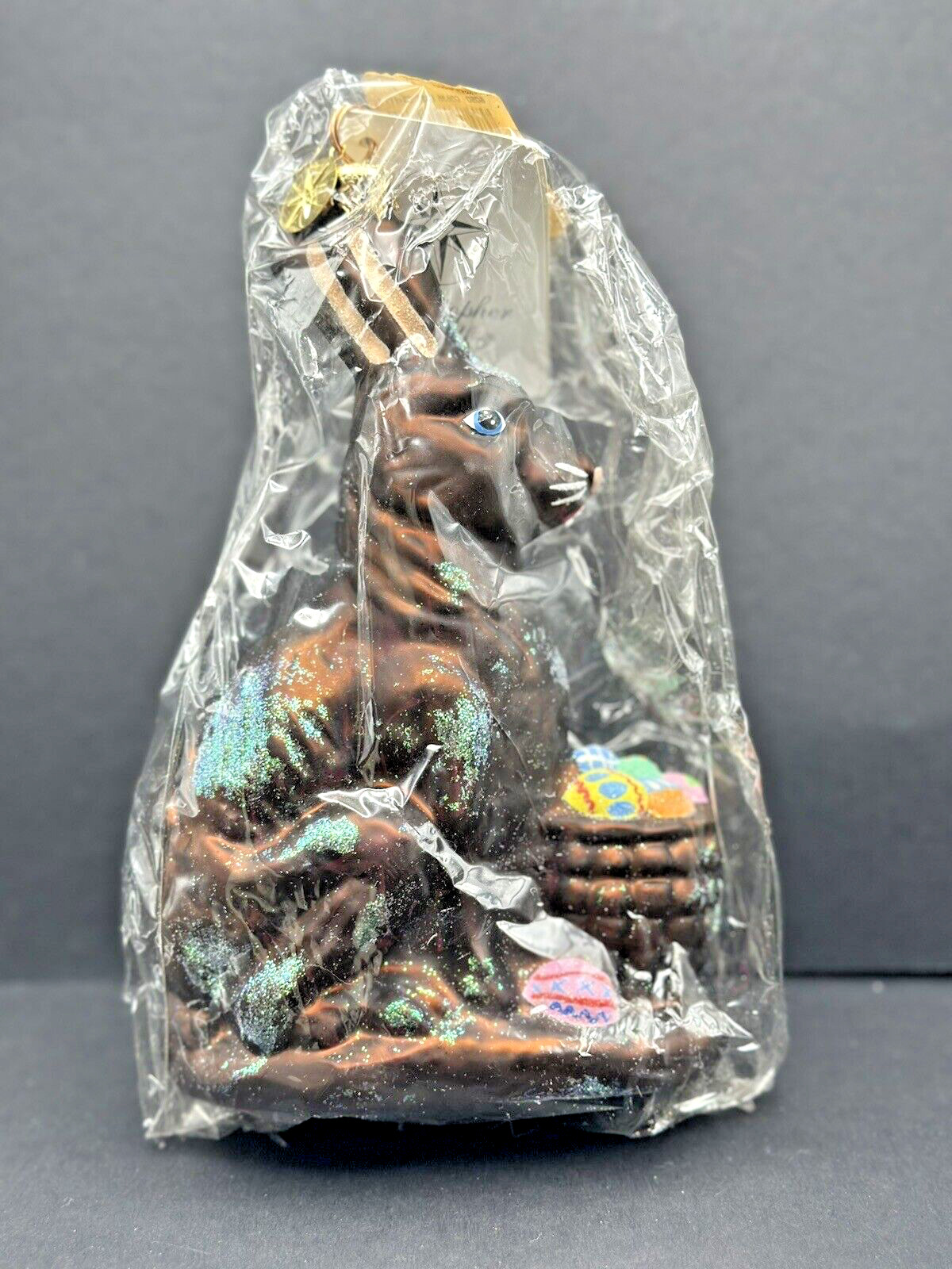 NOS Christopher Radko OLD WORLD CHOCOLATE Easter Bunny Ornament 01-0712-0
