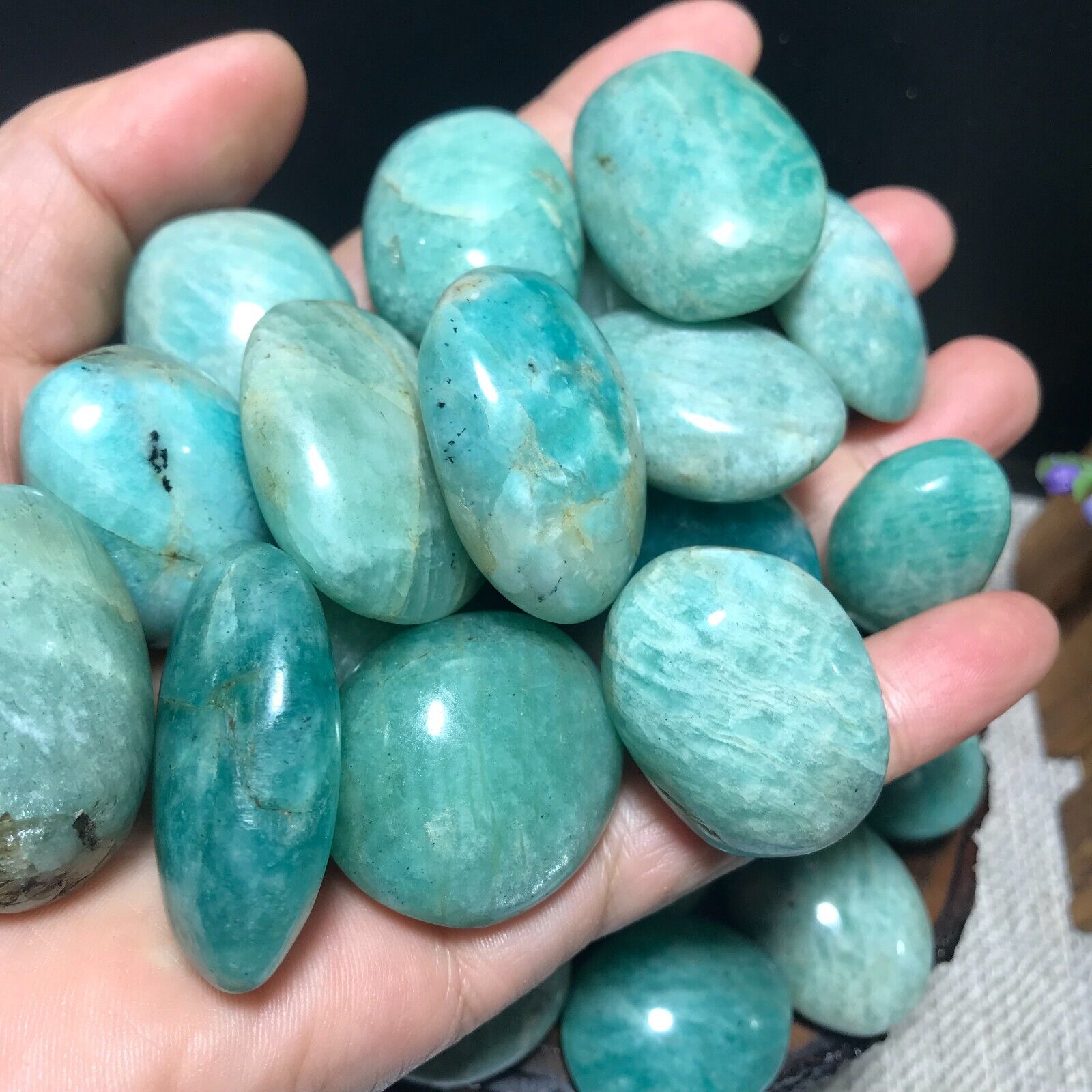 60Pcs 1000g Natural Amazonite tianhe stone Loose Gemstones Wholesale 20