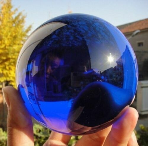 40-120mm Natural Blue Obsidian Sphere Large Crystal Ball Healing Stone