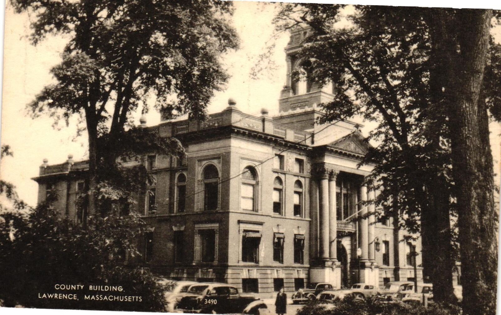 Vintage Postcard- COUNTY BUILDING, LAWRENCE, MA. Early 1900s
