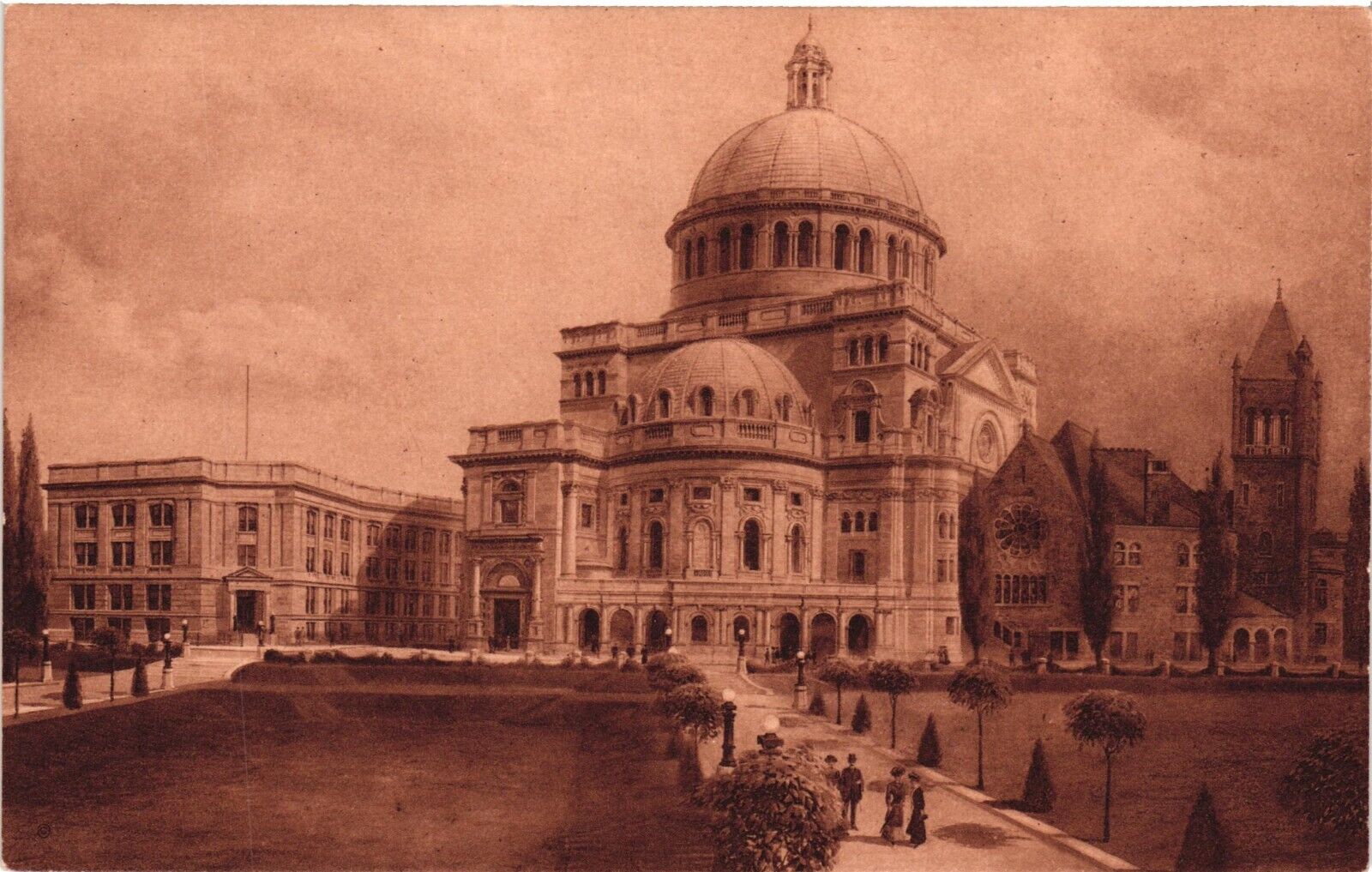 The First Church Of Christ Boston Massachusetts Vintage Postcard c1915 Unposted