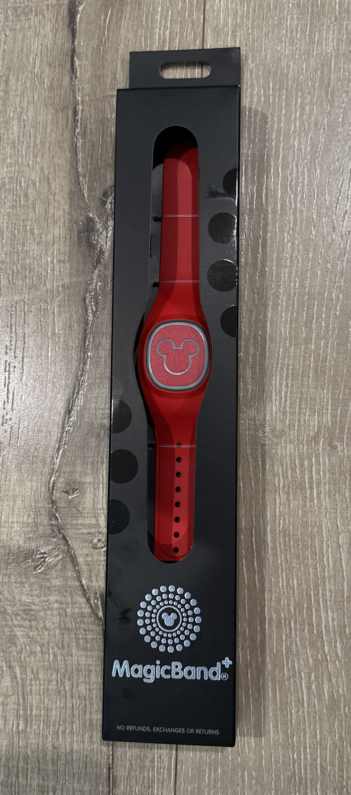 Disney Parks 2022 Solid Red Color Magic Band+ Magic Band Plus New Unlinked
