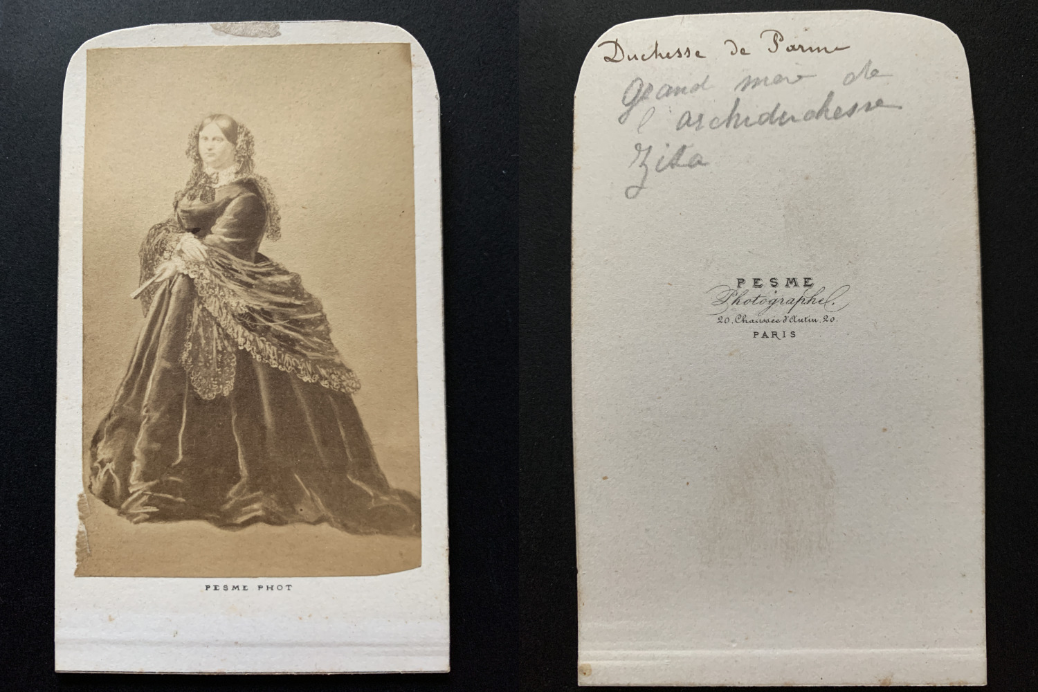 Pesme, Paris, Louise Marie Thérèse d'Artois, Duchess of Parma Vintage albumen p