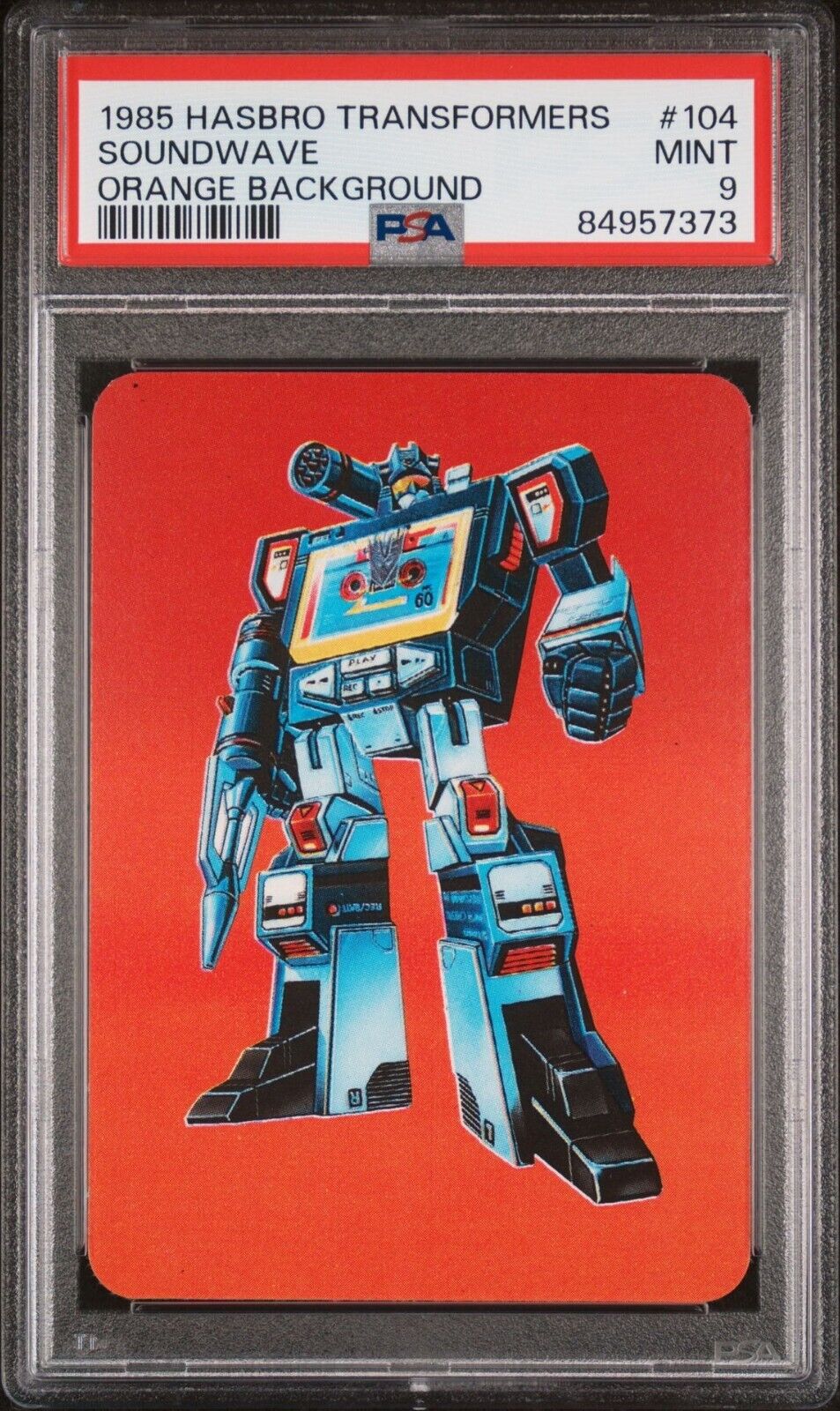 1985 Hasbro Transformers #104 Soundwave PSA 9