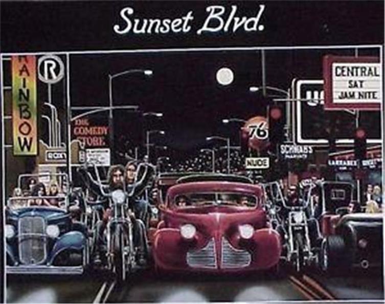 Sunset Blvd. David Mann   Art  Poster