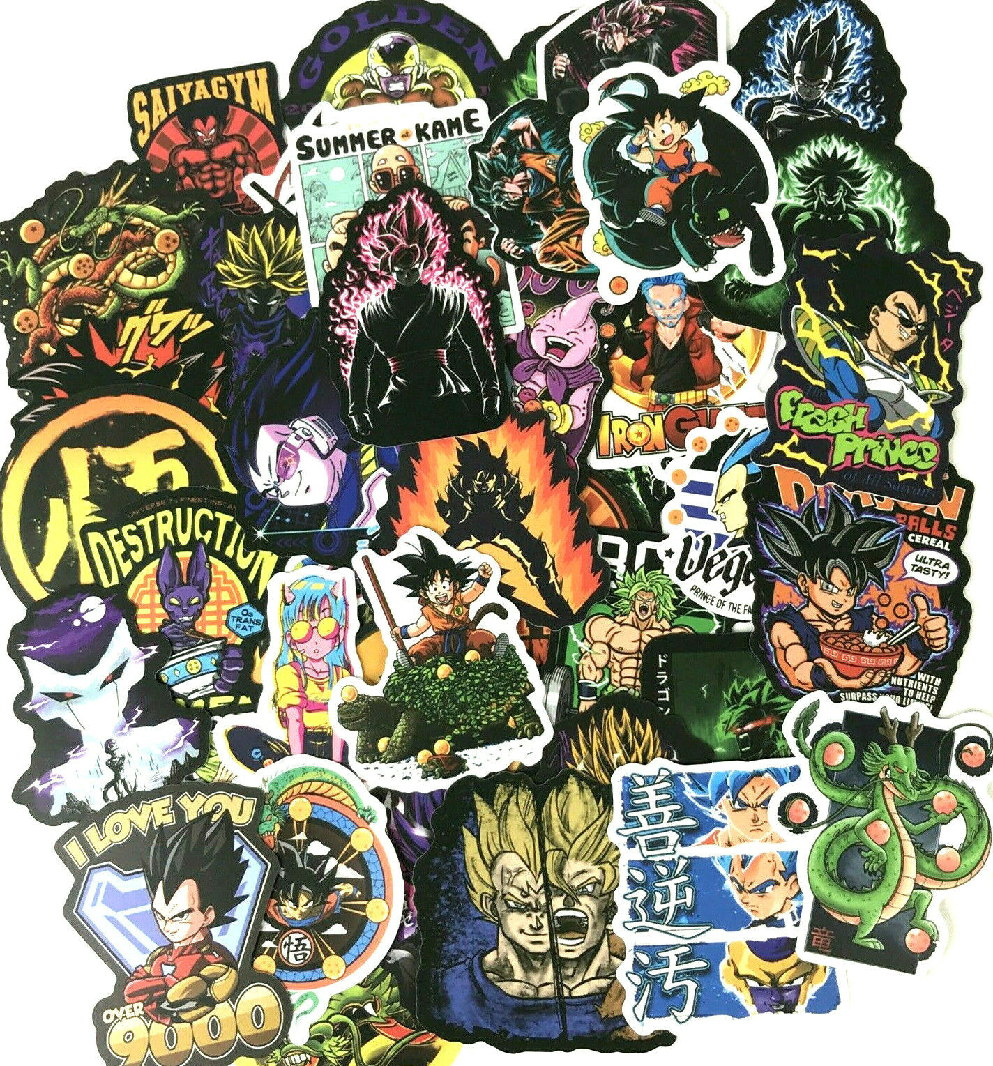 100pc Dragon Ball Z GT Super Laptop PS4 XBOX Phone Decal Character Sticker Pack