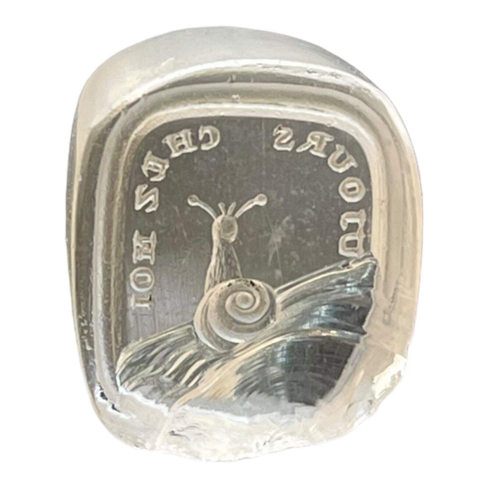 19th century antique glass wax seal Intaglio Stamp 带印的古董玻璃制品 #火漆印章 Snail Tassie