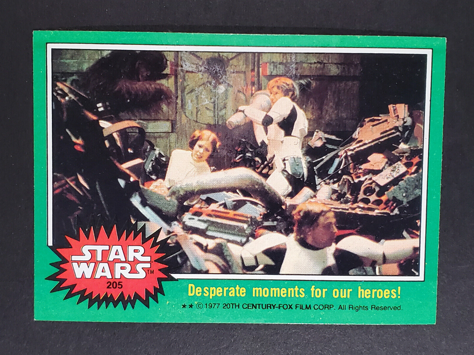 1977 TOPPS STAR WARS CARD #205 GREEN SERIES EXCELLENT EX-MT GRADE